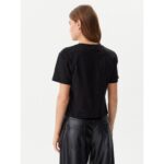 Guess V5gı00ı3z14 Prımula Rhınestones Kadın Tshırt – SİYAH - Görsel 3