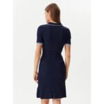 Guess W5gk84z3l10 Thalıa Polo Neck Ss Kadın Elbise – LACİVERT - Görsel 3