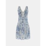 Guess W5gk98whad2 Sl Anastasıa Lace Kadın Elbise – BEYAZ-MAVİ - Görsel 5