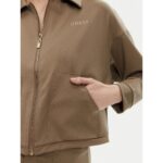 Guess V5yl08kcx42 Carla Crop Zıp Kadın Ceket – KAHVERENGİ - Görsel 5