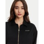 Guess V5yl08kcx42 Carla Crop Zıp Kadın Ceket – SİYAH - Görsel 4