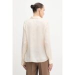 Guess W5yh1awhcr2 Ls Marthe Logo Kadın Gömlek – KREM - Görsel 3