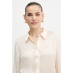 Guess W5yh1awhcr2 Ls Marthe Logo Kadın Gömlek – KREM - Görsel 4