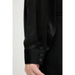 Guess W5yh1awhcr2 Ls Marthe Logo Kadın Gömlek – SİYAH - Görsel 5