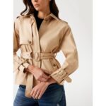 Guess W5yl01whdf1 Raphaelle Crop Kadın Trençkot – KAHVERENGİ - Görsel 3