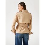 Guess W5yl01whdf1 Raphaelle Crop Kadın Trençkot – KAHVERENGİ - Görsel 4