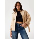 Guess W5yl01whdf1 Raphaelle Crop Kadın Trençkot – KAHVERENGİ - Görsel 5