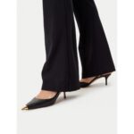 Guess W5yb0ıkcmu2 Maelıce Buttons Flar Kadın Pantolon – SİYAH - Görsel 5