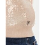 Guess W5yr21z3e70 Ss Cn Junıper Sequın Kadın Sweaters – BEJ - Görsel 4
