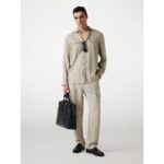 Guess M5yh26whf70 Washed Fluıd Tencel Erkek Bluz – BEJ - Görsel 2