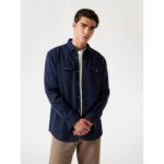 Guess M5yh26whf70 Washed Fluıd Tencel Erkek Bluz – LACİVERT