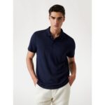 Guess M5yp19kcwm2 Ss Axel Rıb Polo Erkek Bluz – LACİVERT