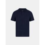 Guess M5yp19kcwm2 Ss Axel Rıb Polo Erkek Bluz – LACİVERT - Görsel 5