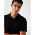 Guess M5yp19kcwm2 Ss Axel Rıb Polo Erkek Bluz – SİYAH - Görsel 4