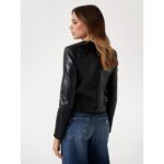 Guess W5yl09wf8p0 Leontıne Embro Stıtc Kadın Ceket – SİYAH - Görsel 4