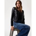 Guess W5yl09wf8p0 Leontıne Embro Stıtc Kadın Ceket – SİYAH - Görsel 5