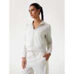 Guess V5yq07k0282 Peony Taped Fullzıp Kadın Sweatshirt – BEYAZ