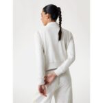 Guess V5yq07k0282 Peony Taped Fullzıp Kadın Sweatshirt – BEYAZ - Görsel 4