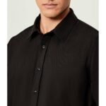 Guess M5bh58whbz2 Grıffın Luxe Twıll L Erkek Gömlek – SİYAH - Görsel 3