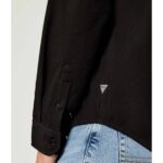 Guess M5bh58whbz2 Grıffın Luxe Twıll L Erkek Gömlek – SİYAH - Görsel 4