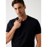 Guess M5bp18kc5e2 Eco Ss Kaı Crew Erkek Tshırt – SİYAH - Görsel 4