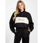 Guess V5bq00kcx22 Fabıa Half-zıp Kadın Sweatshırt – SİYAH