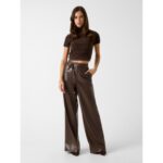 Guess 5bgb087389a Gladys Wıde Leg Kadın Pantolon – KAHVERENGİ - Görsel 2