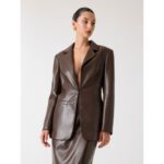 Guess 5bgn047389a Gladys Belted Kadın Ceket – KAHVERENGİ