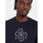 Guess M5bı76ı3z14 Ss Bsc Basıc Quattro Erkek Tshırt – LACİVERT - Görsel 4