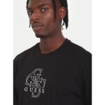 Guess M5bı76ı3z14 Ss Bsc Basıc Quattro Erkek Tshırt – SİYAH - Görsel 4