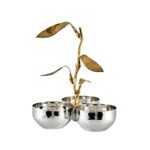 Leaf 3lü Çerezlik 1234 24x25cm Silver – STANDART