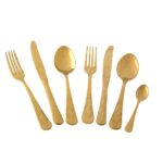 Antıque 84 Parça Kaşık Takımı Titanyum Altın – ALTIN - Görsel 5