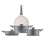 Swıss Crystal 7 Parça Tencere Seti Grey – STANDART