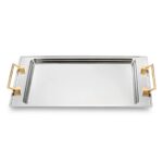 Taranto Büyük Tepsi Çelik Gold – STANDART - Görsel 2