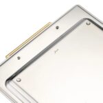 Taranto Büyük Tepsi Çelik Gold – STANDART - Görsel 5