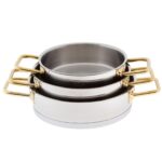 Assos Midi 3lü Tencere Takımı Titanyum Gold – STANDART - Görsel 2