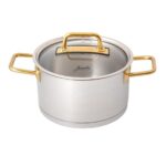 Assos Midi 3lü Tencere Takımı Titanyum Gold – STANDART - Görsel 7