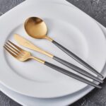 Colors 30 Prç Kaşık Seti Siyah Mat Altın – STANDART - Görsel 2