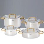 Metalix Titanyum Gold 8 Parça Tencere Seti – ALTIN-TİTANYUM