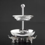 Ganesha İki Katlı Sunumluk Sılver – STANDART