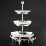 Ganesha Üç Katlı Sunumluk Sılver – STANDART