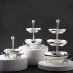 Ganesha Üç Katlı Sunumluk Sılver – STANDART - Görsel 2