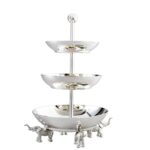 Ganesha Üç Katlı Sunumluk Sılver – STANDART - Görsel 3