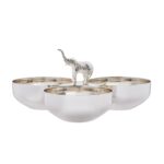 Ganesha Üçlü Çerezlik Gümüş – STANDART