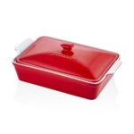 1fk-4575lre Rossallını Lıfe Büyük Dikdörtgen Kapaklı Fırın Kabı 38x23x8,5cm Kırmızıi – KIRMIZI