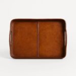 1dr-t1480s Tan Color Küçük Deri Tepsi 40x30x4cm – STANDART