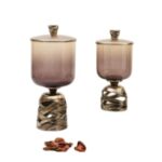 1xp-623136 Wrap Collectıon Antıque Pirinç Küçük Ayaklı Kavanoz 14,5x30,5cm – STANDART