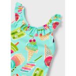 Mayoral 3719 Kız Çocuk Baskılı Mayo – YEŞİL - Görsel 3