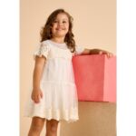 Mayoral 3909 Kız Çocuk Elbise – KREM