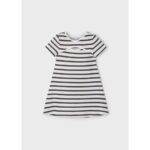 Mayoral 3924 Kız Çocuk Elbise – BEYAZ-ANTRASİT